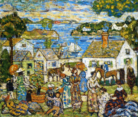 New England Harbour - Maurice Prendergast - Reproductions de tableaux et peintures haut de gamme