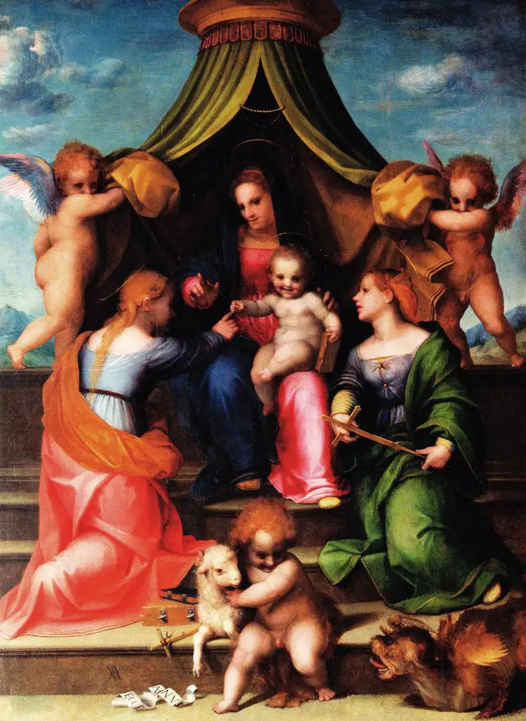 งานแต่งงานลึกลับของนักบุญ Catherine แห่ง Alexandria - Andrea del Sarto
