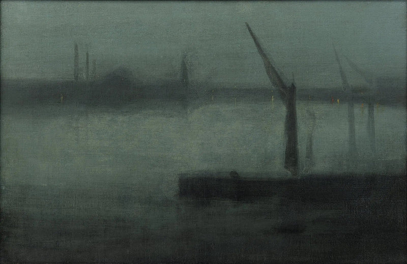 คืน: น้ำเงินและเงิน — Battersea Reach - James Abbott McNeill Whistler