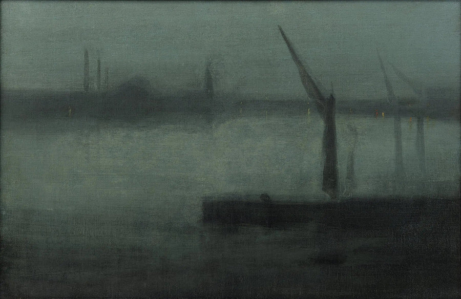 คืน: น้ำเงินและเงิน — Battersea Reach - James Abbott McNeill Whistler