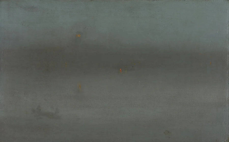 คืนหนึ่ง, สีน้ำเงินและเงิน: Battersea Reach - James Abbott McNeill Whistler