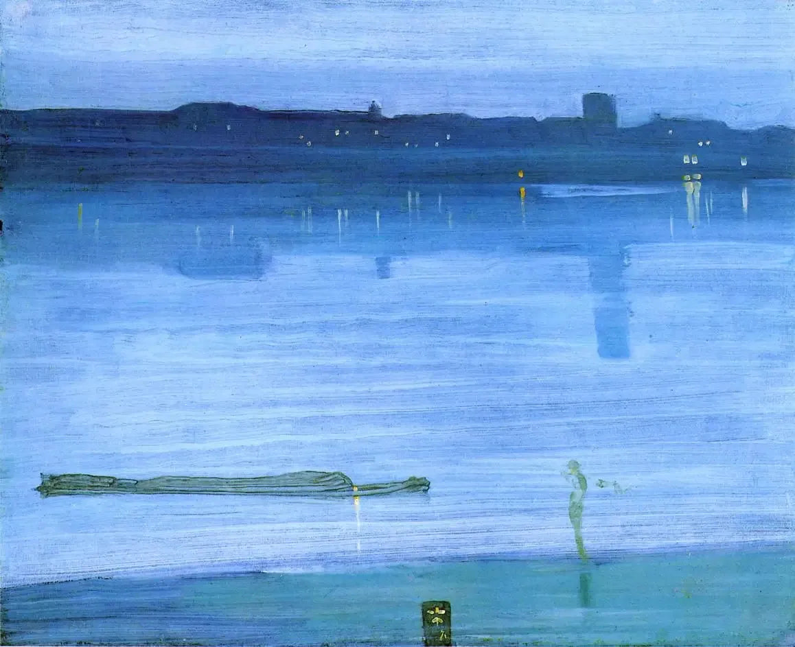 Nocturne : Bleu et Argent – Chelsea - James Abbott McNeill Whistler image 1 reproduction artisanale de tableau