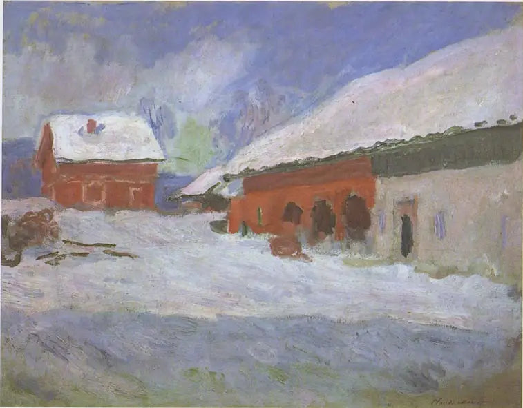 นอร์เวย์, บ้านสีแดงที่บีร์เนการ์ด - Claude Monet