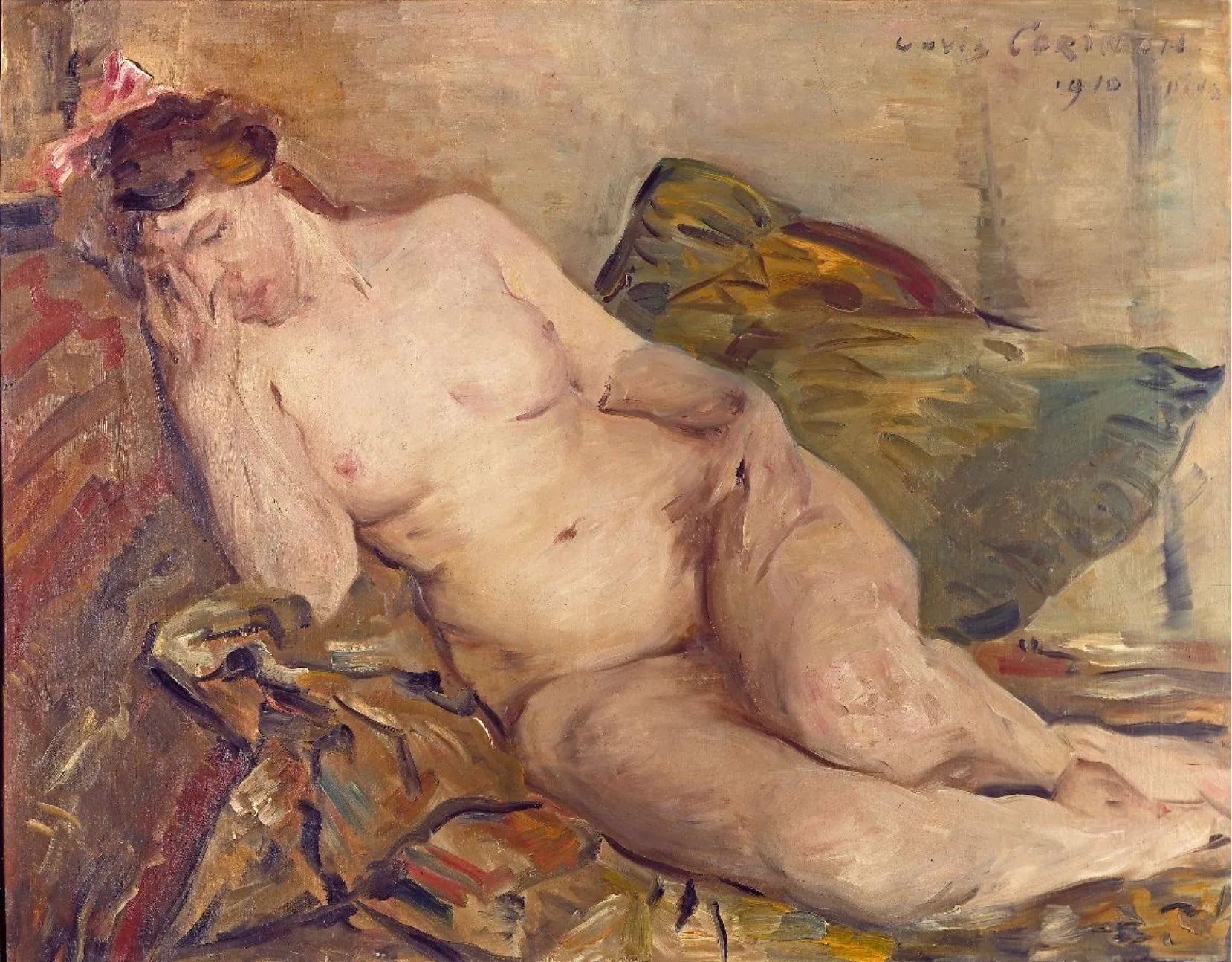 nu allongé - Lovis Corinth image 1 copie peinte à la main à l’huile