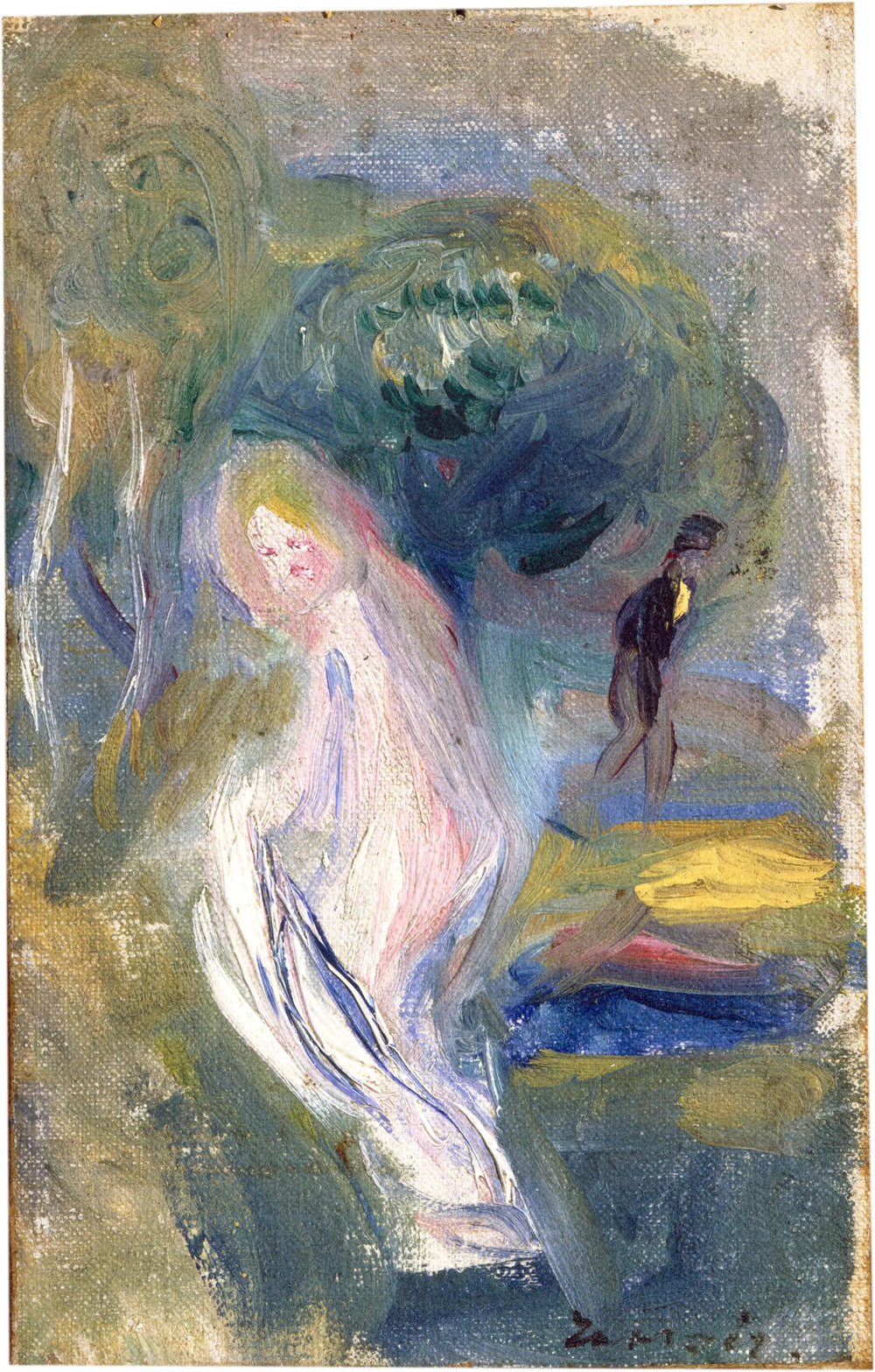 Nu avec personnage en arrière-plan - Pierre-Auguste Renoir image 1 reproduction réalisée par Alpha Reproduction