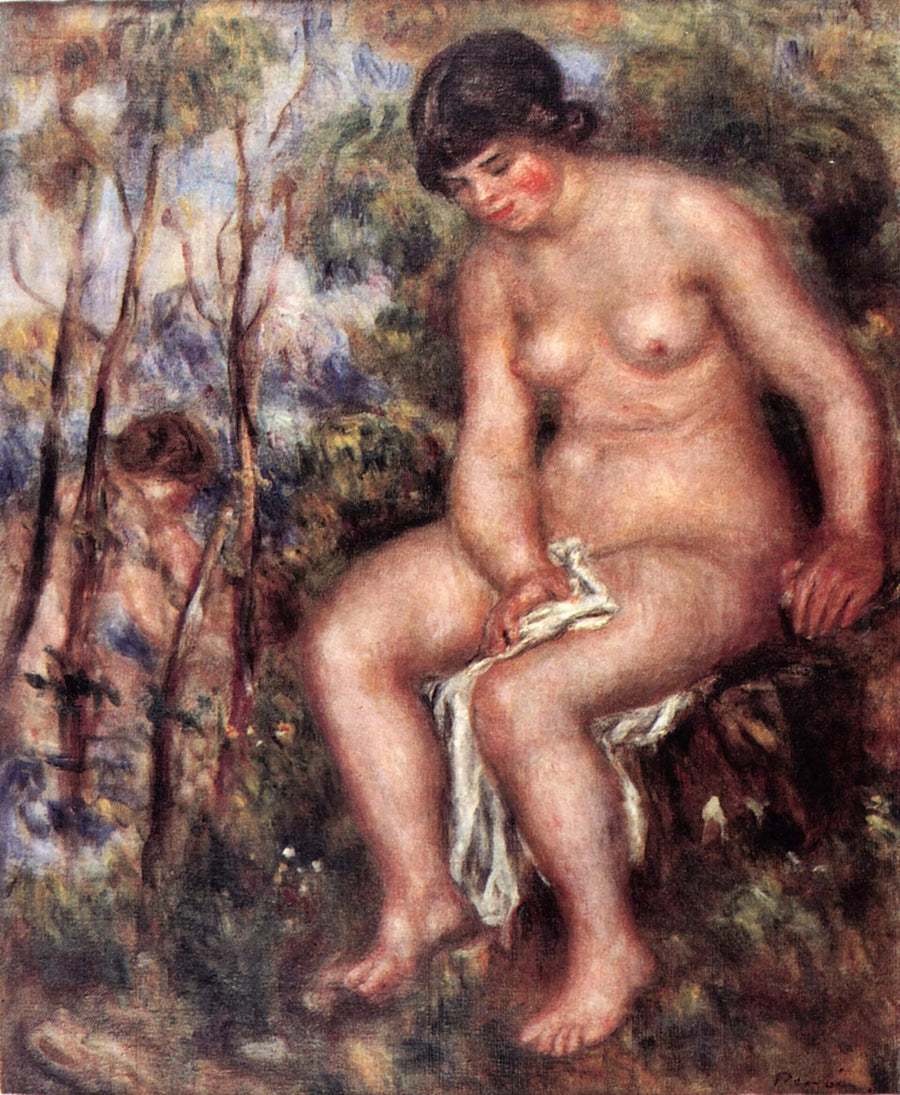 Nu ou Baigneuse de Renoir, 1910, Musée national de Serbie – reproduction peinture à l’huile sur toile
