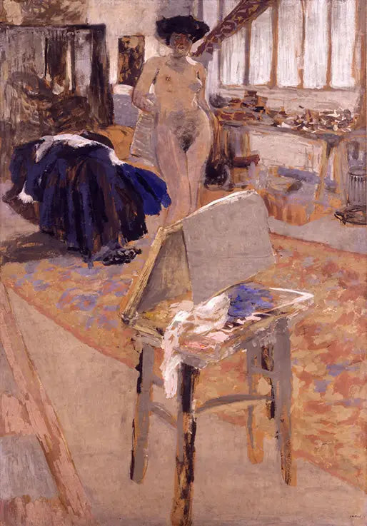 นู ยืนอยู่ในสตูดิโอ - Édouard Vuillard