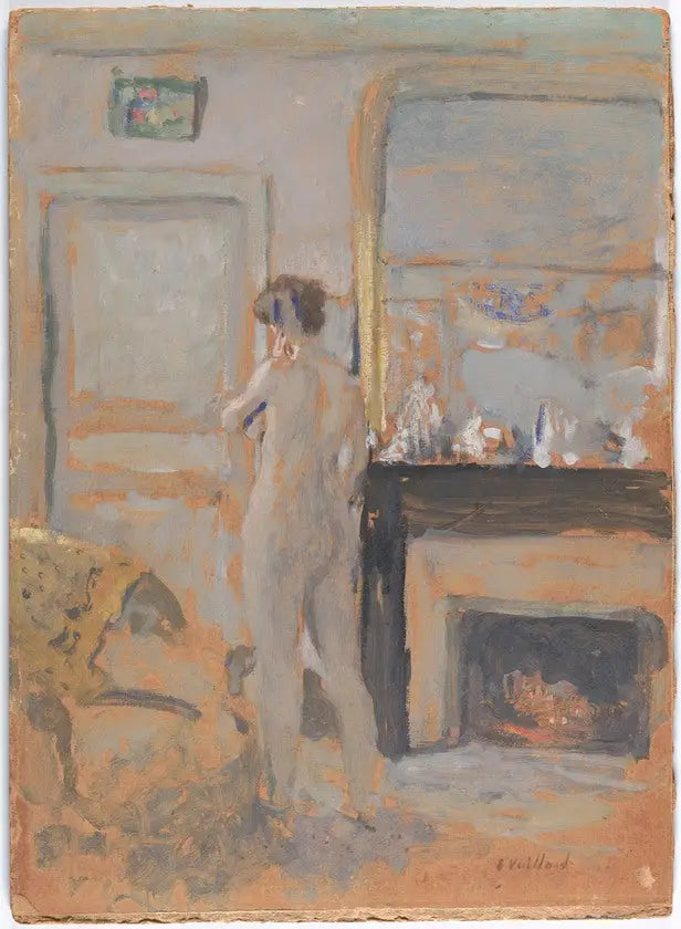 นู ยืนอยู่ใกล้เตาผิง - Édouard Vuillard