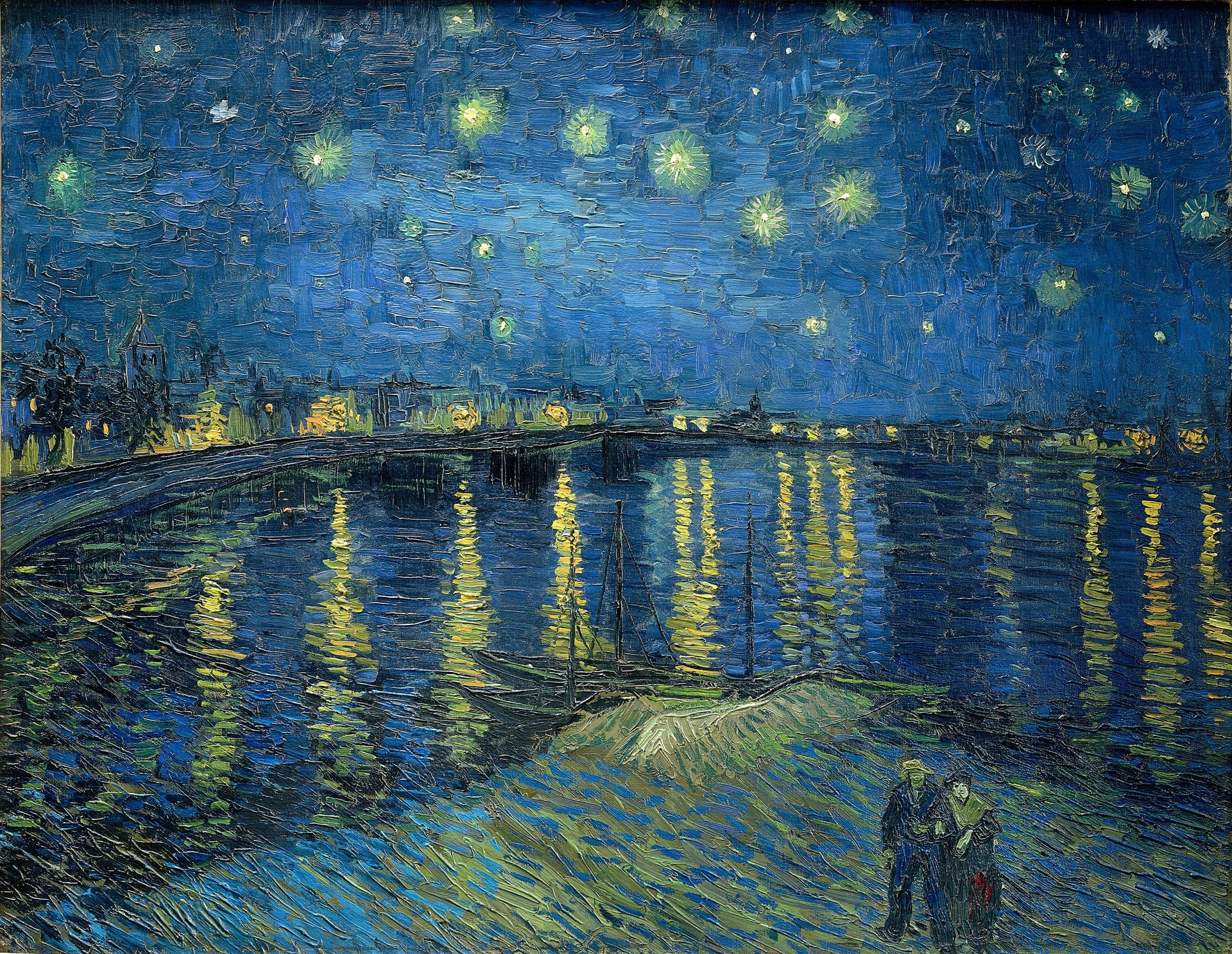 La Nuit étoilée sur le Rhône F474 de Vincent van Gogh, musée d’Orsay