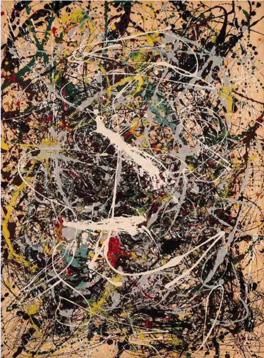 Numéro 30 (Oiseaux de Paradis) - Jackson Pollock image 1 reproduction artisanale de tableau