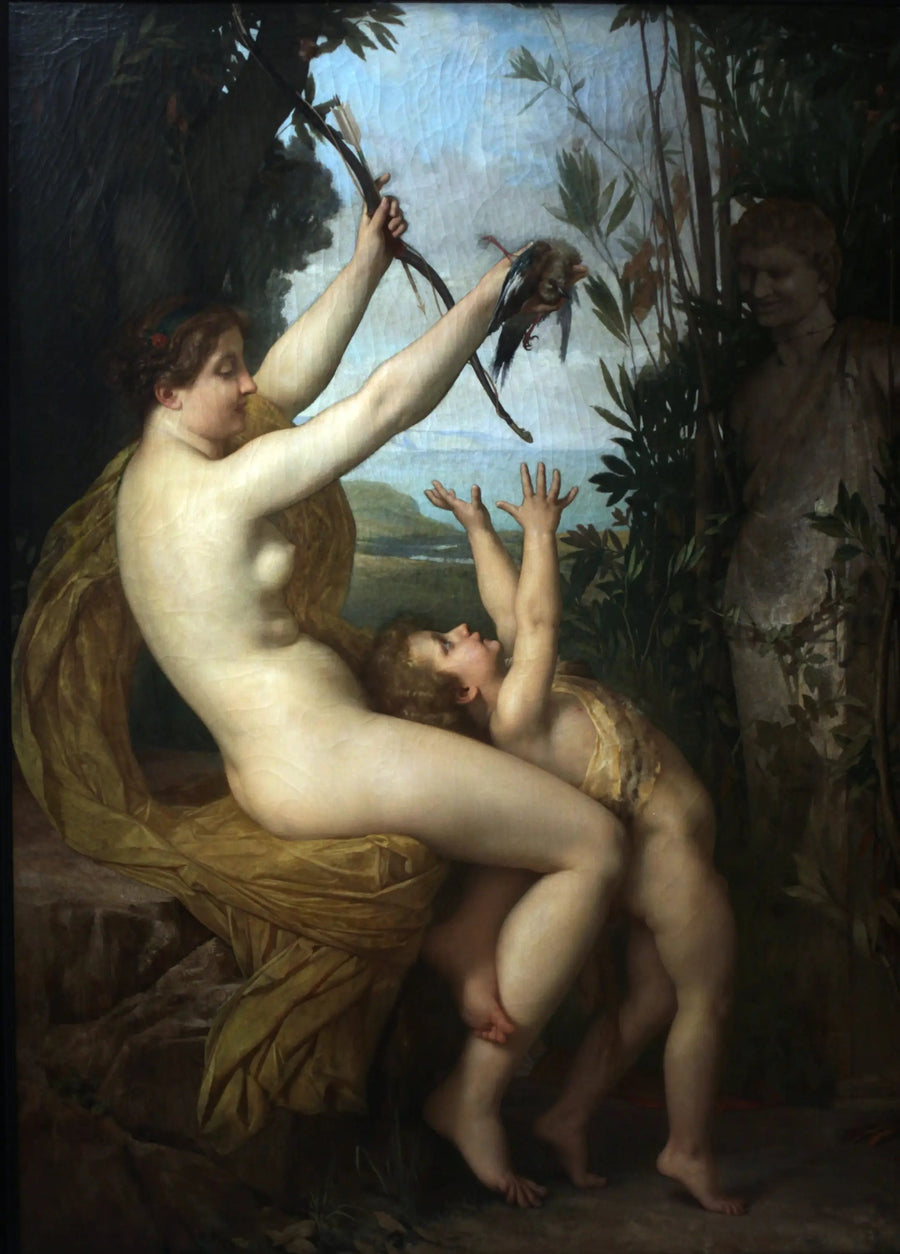 Nymphe et Bacchus - Jules Lefebvre image 1 reproduction de peinture à l’huile