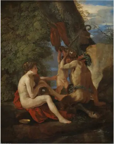 นิมฟ์และซาเทียร์ - Nicolas Poussin