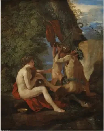 นิมฟ์และซาเทียร์ - Nicolas Poussin