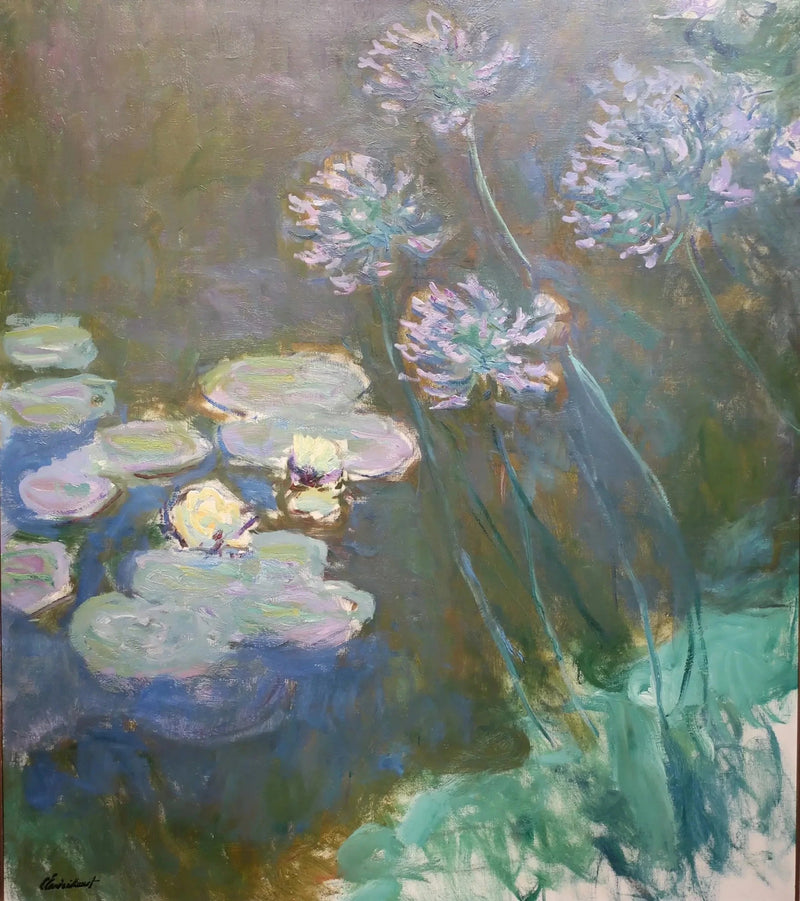 ดอกบัวและ Agapanthus, Marmottan W1821 - Claude Monet