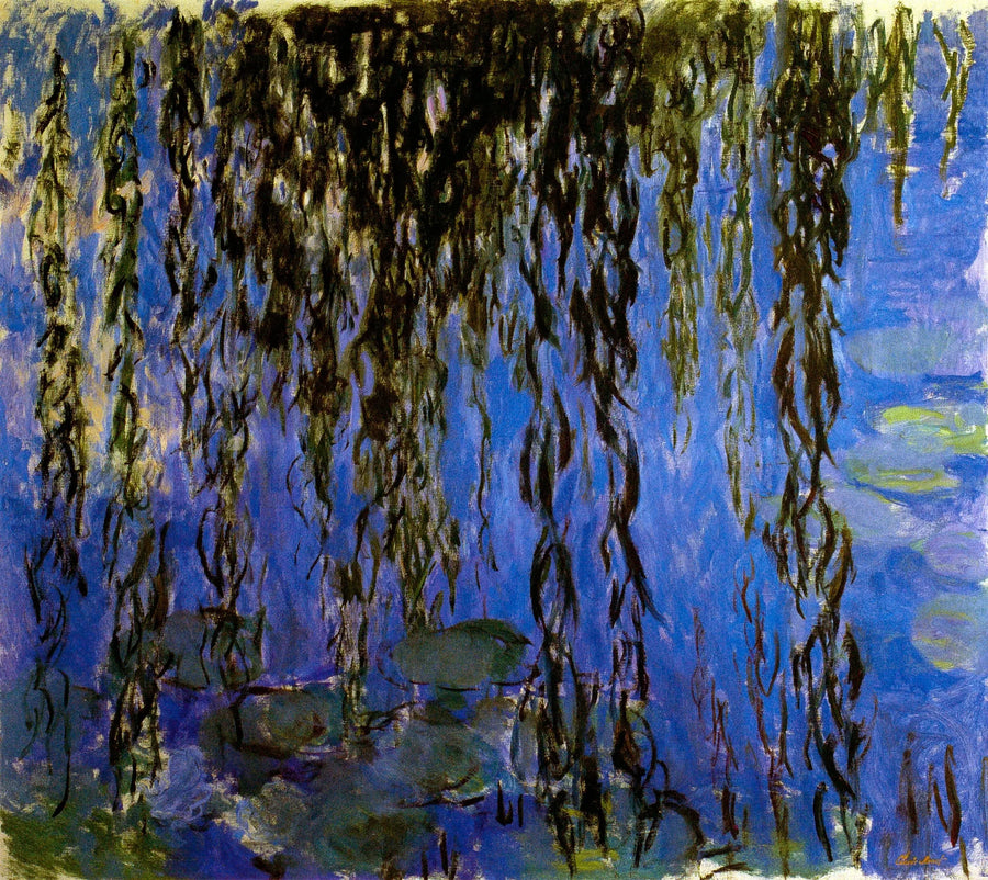 ดอกบัวกับกิ่งไม้ของต้นหลิว - Claude Monet