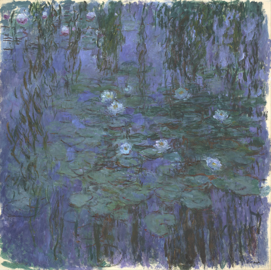 บัวสีน้ำเงิน - Claude Monet