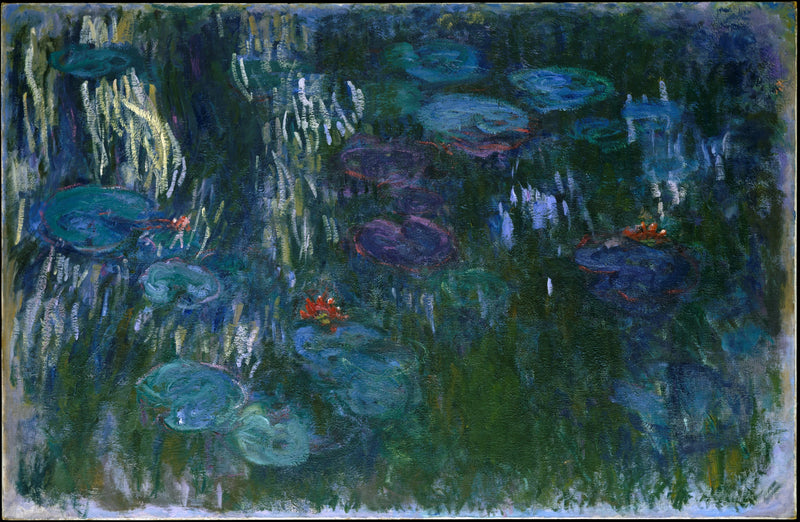 ดอกบัวสะท้อนแสงวิลโลว์ Met W1858 - Claude Monet