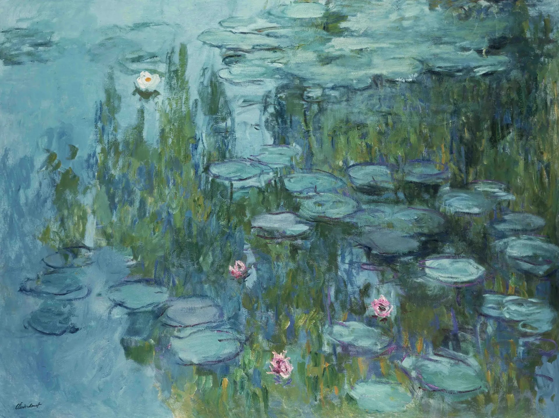 Nymphéas de Claude Monet, vers 1915 – Neue Pinakothek Munich, inventaire 14562, Wildenstein 1796