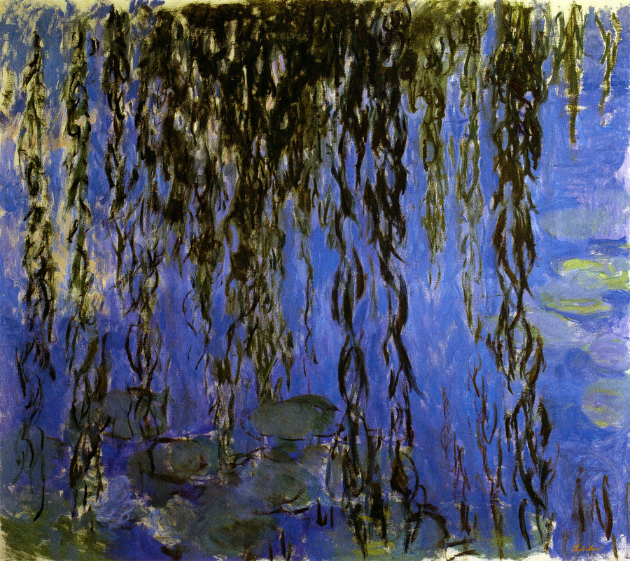 ดอกบัวกับกิ่งไม้ของต้นหลิว - Claude Monet