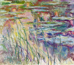 ดอกบัว ภาพสะท้อนบนน้ํา W1718 - Claude Monet
