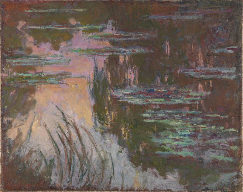 ดอกบัวยามพระอาทิตย์ตก W1719 - Claude Monet