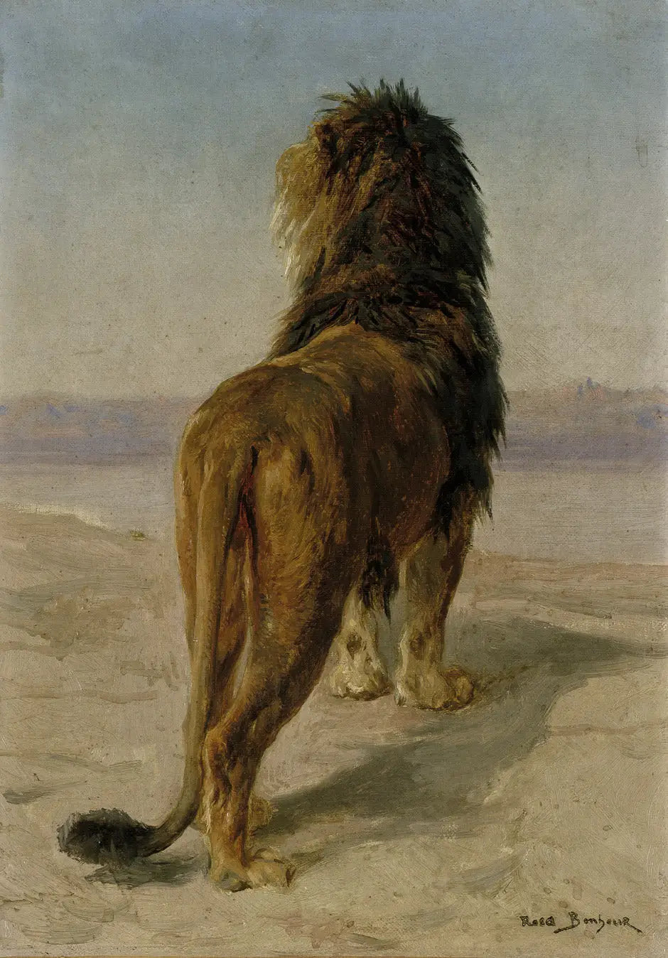 Observation des lions - Rosa Bonheur image 1 copie de tableau peinte à la main