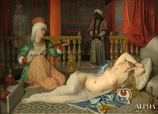 Odalisque à l'esclave - Jean-Auguste-Dominique Ingres - Reproductions de tableaux et peintures haut de gamme