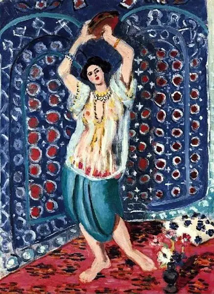 Odalisque au tambourin (Harmonie en bleu) - Henri Matisse image 1 tableau peint à l’huile sur toile