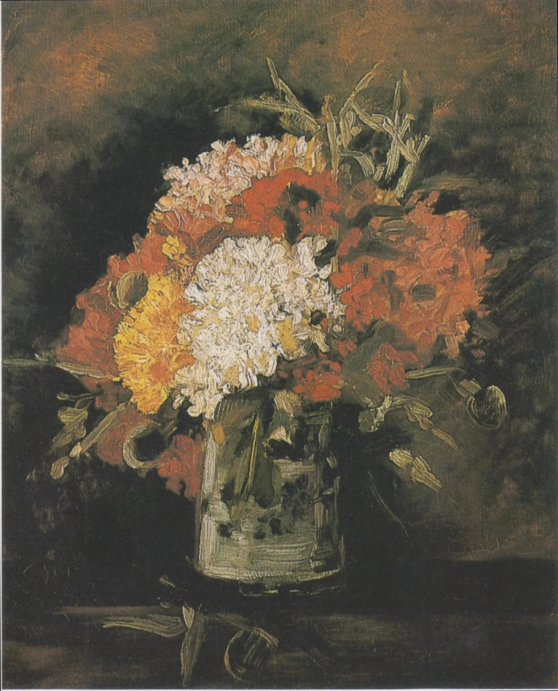 Œillets rouges et blancs — artiste anonyme — KM 106.681