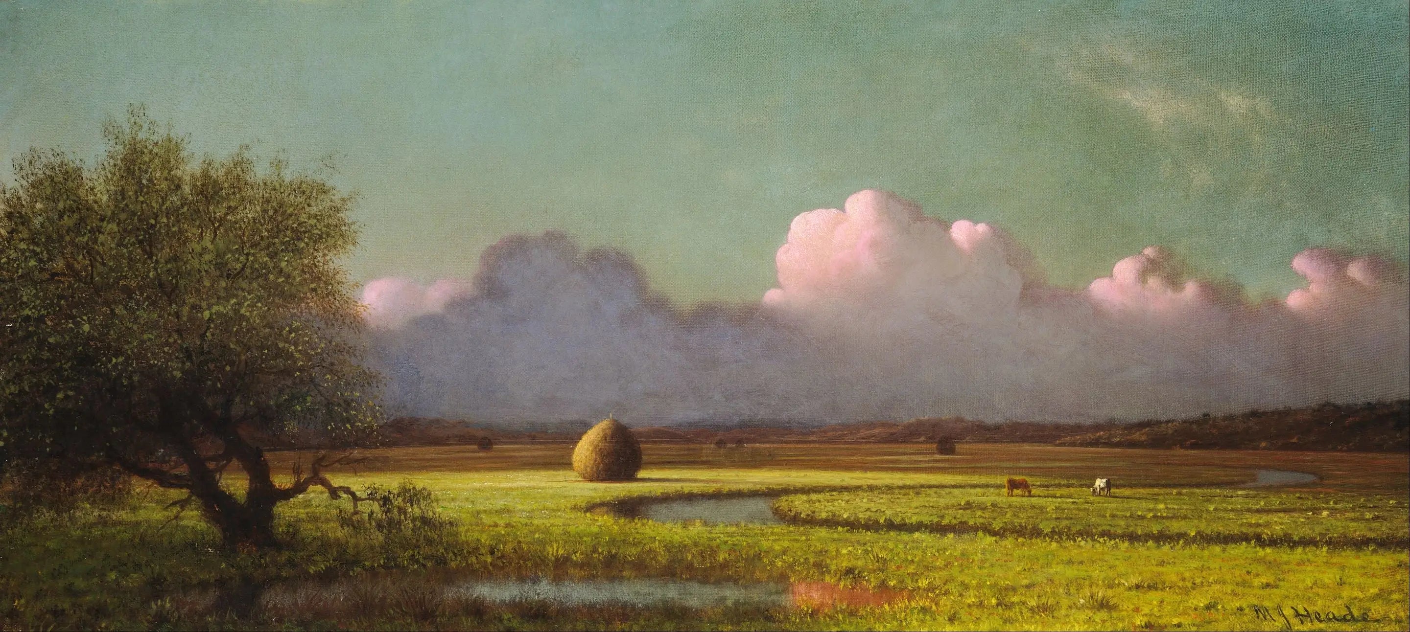 Ombre et lumière: les marais de Newbury - Martin Johnson Heade - Alpha Reproduction