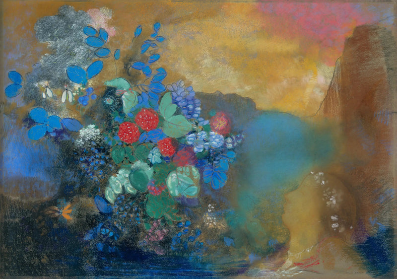 Ophélie parmi les fleurs - Odilon Redon
ออฟฟีลีในหมู่ดอกไม้ - โอดิลง เรดง