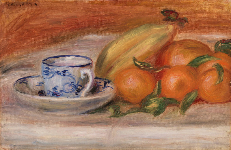 ส้ม กล้วย และถ้วยชา (Oranges, bananes et tasse de thé) - Pierre-Auguste Renoir