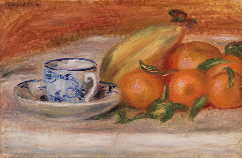 ส้ม กล้วย และถ้วยชา (Oranges, bananes et tasse de thé) - Pierre-Auguste Renoir