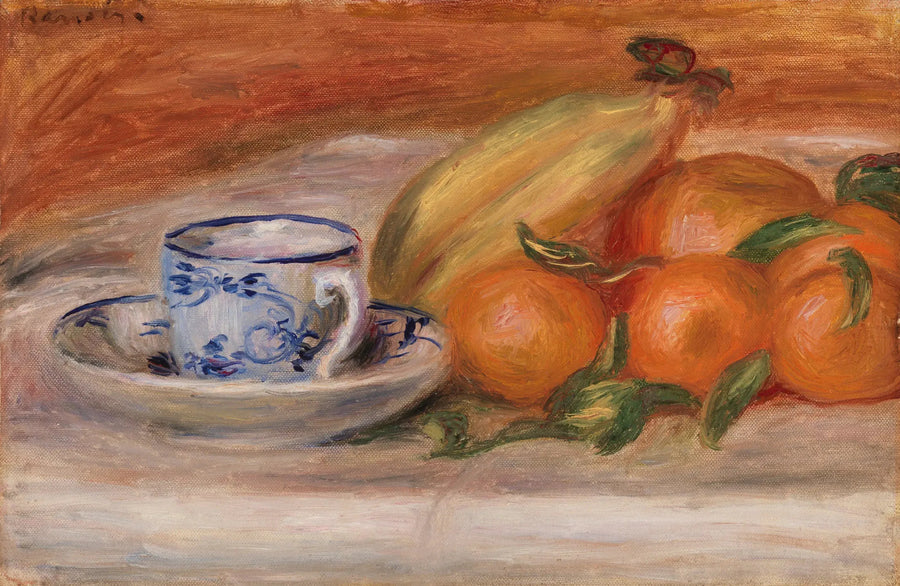 ส้ม กล้วย และถ้วยชา (Oranges, bananes et tasse de thé) - Pierre-Auguste Renoir