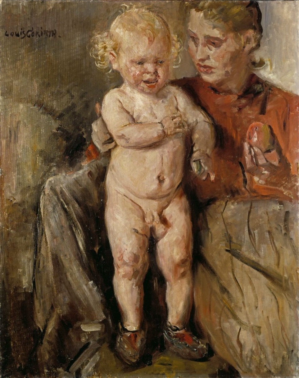 Ottchen mit Mutter - Lovis Corinth image 1 copie de tableau peinte à la main