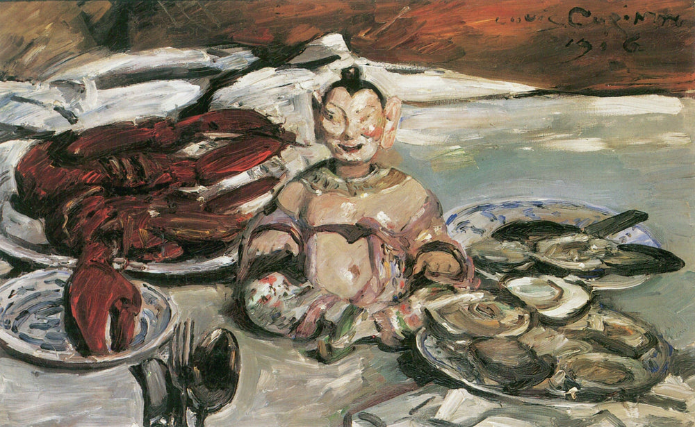 Pagode zwischen Hummern und Austern - Lovis Corinth image 1 tableau peint à l’huile sur toile