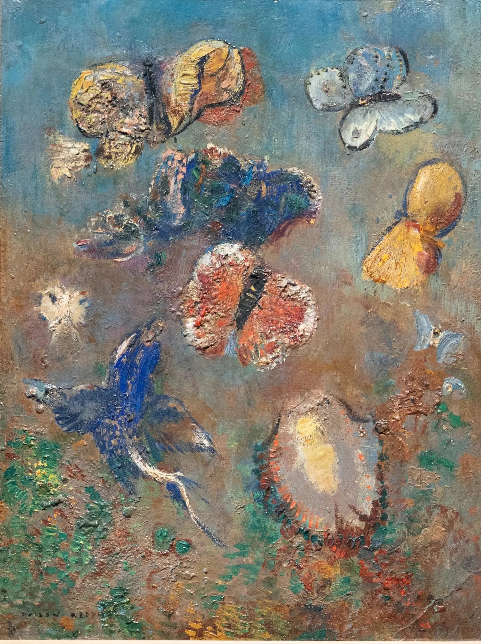 Papillons - Odilon Redon image 1 reproduction artisanale de tableau