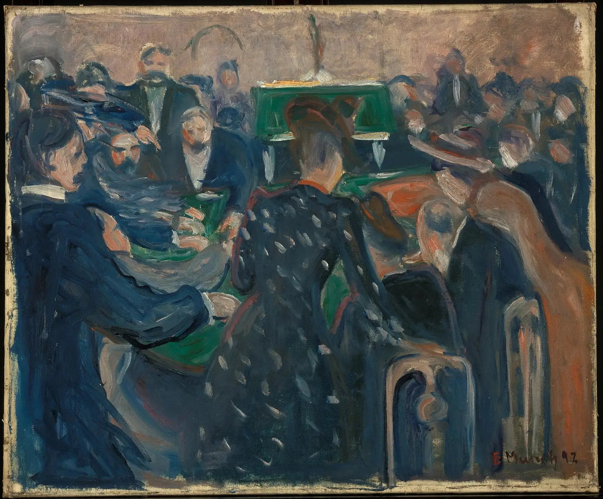 Parieurs à Monte-Carlo - Edvard Munch image 1 reproduction de peinture à l’huile