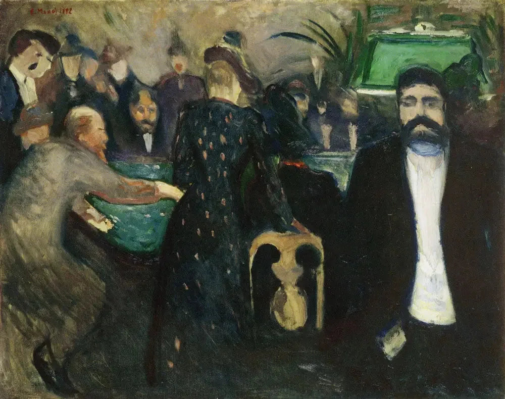 Parieurs à Monte-Carlo - Edvard Munch image 1 copie de tableau peinte à la main