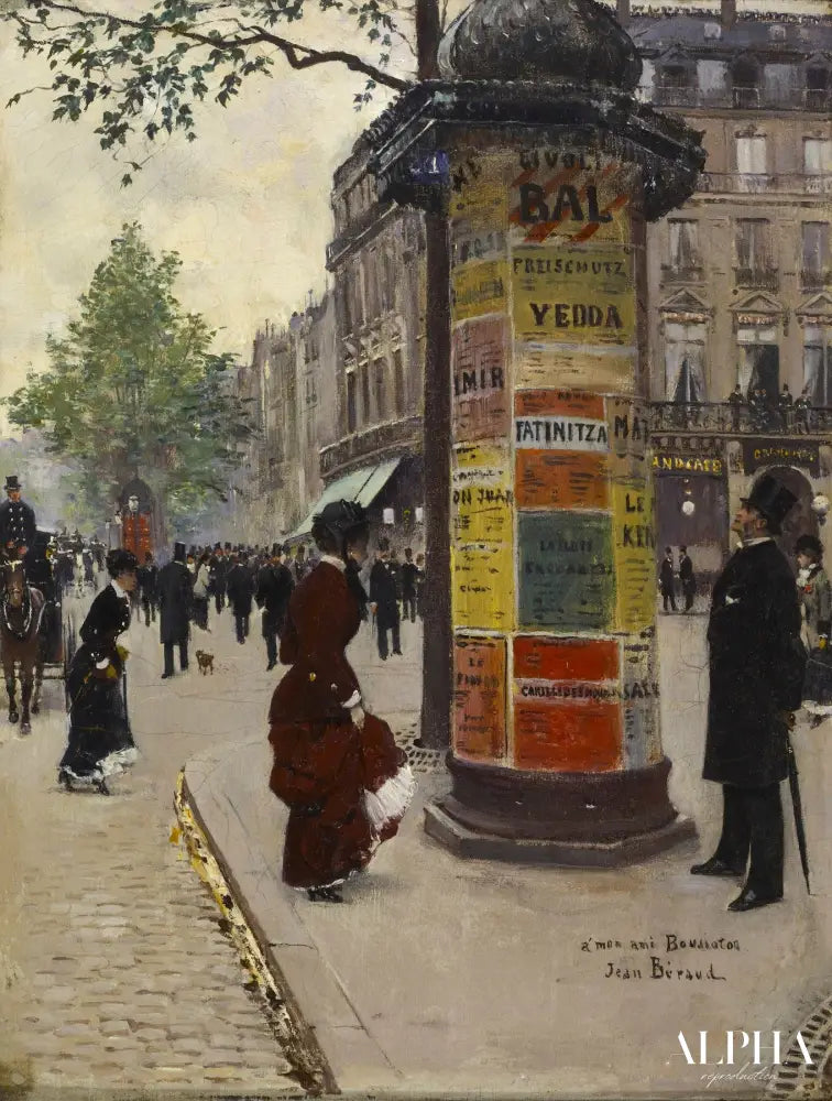 Paris Kiosque - Jean Béraud - Reproductions de tableaux et peintures haut de gamme