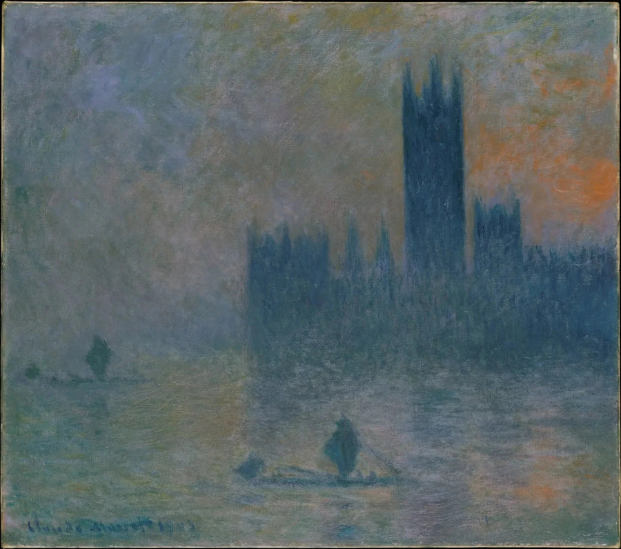 ลอนดอน, รัฐสภา (เอฟเฟกต์หมอก) - Claude Monet