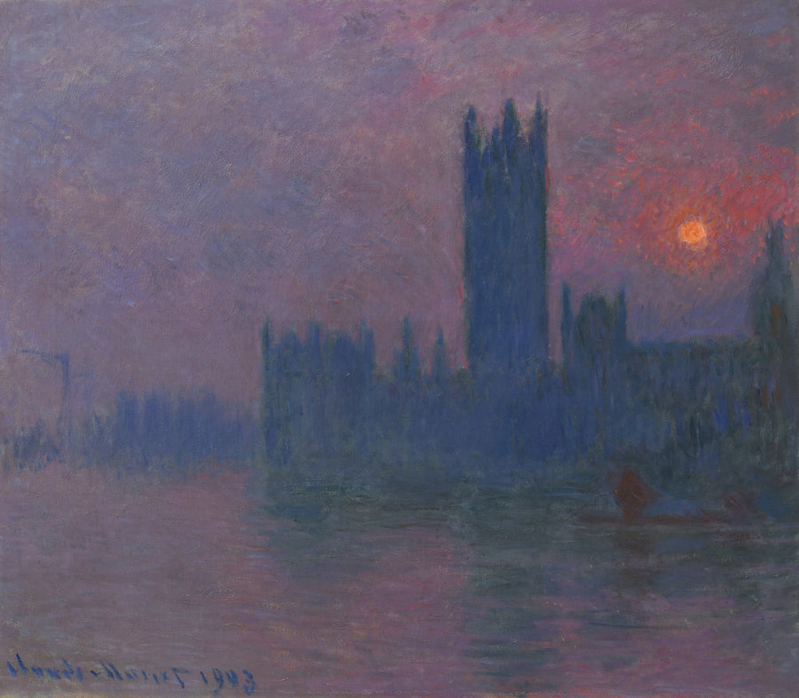 รัฐสภา พระอาทิตย์ตก - Claude Monet