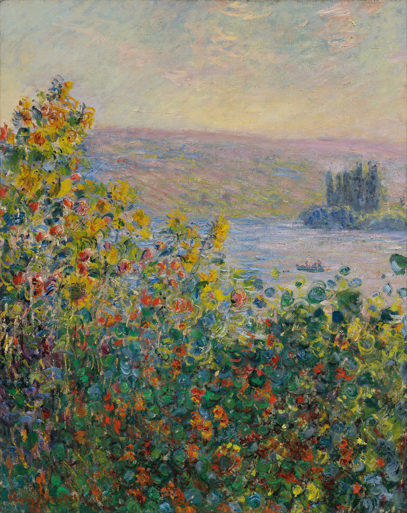 เตียงดอกไม้ใน Vétheuil W693 - Claude Monet