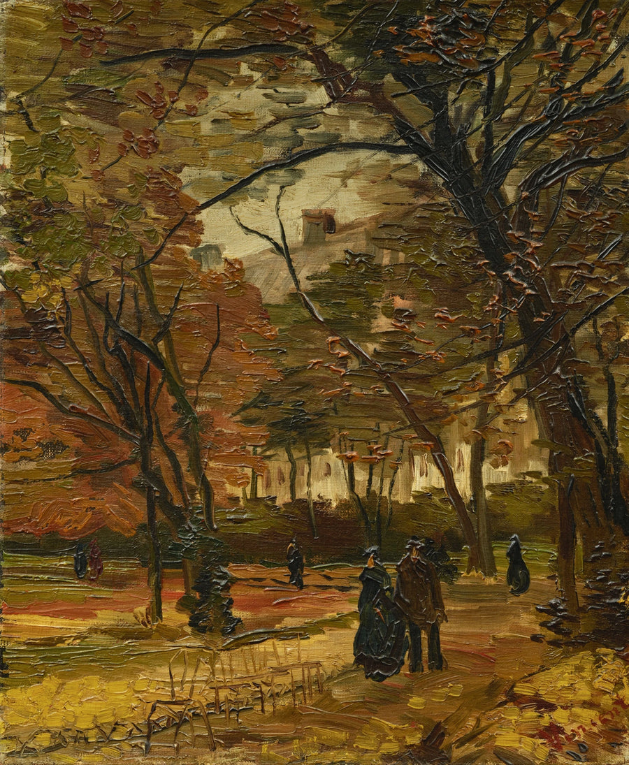 บัวส์ เดอ บูลองก์กับผู้คนที่ผ่านไป - Vincent van Gogh