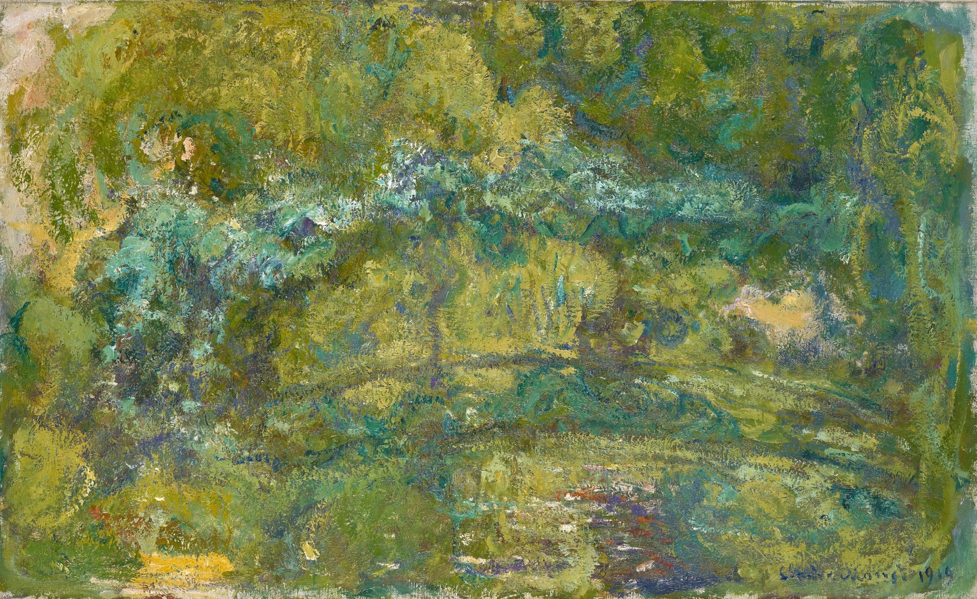 La Passerelle sur le bassin aux nymphéas de Claude Monet, 1919 – version exacte de Bâle W1916