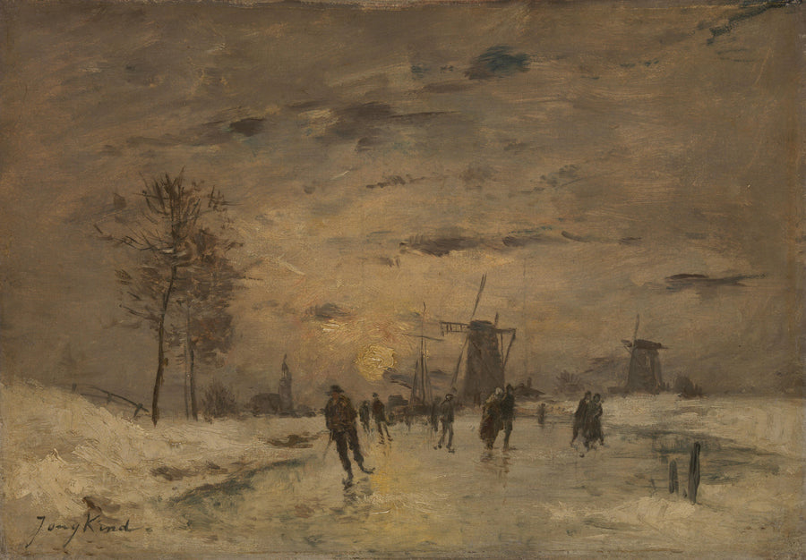 Patiner en Hollande - Johan Barthold Jongkind
