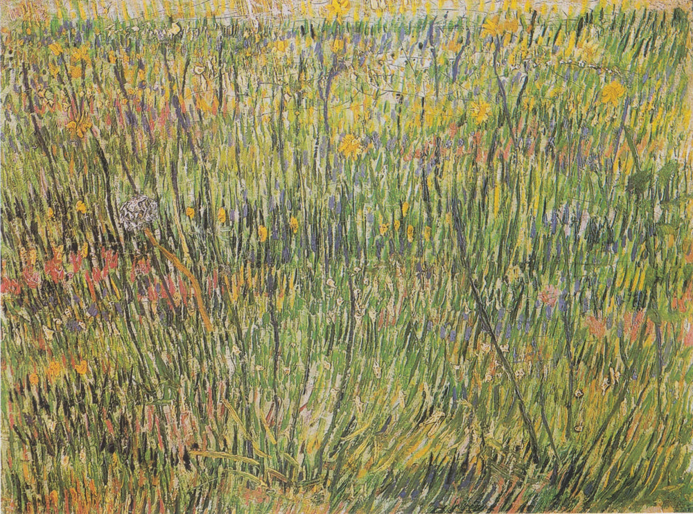 Pâturage en fleurs - Vincent van Gogh image 1 copie peinte à la main à l’huile