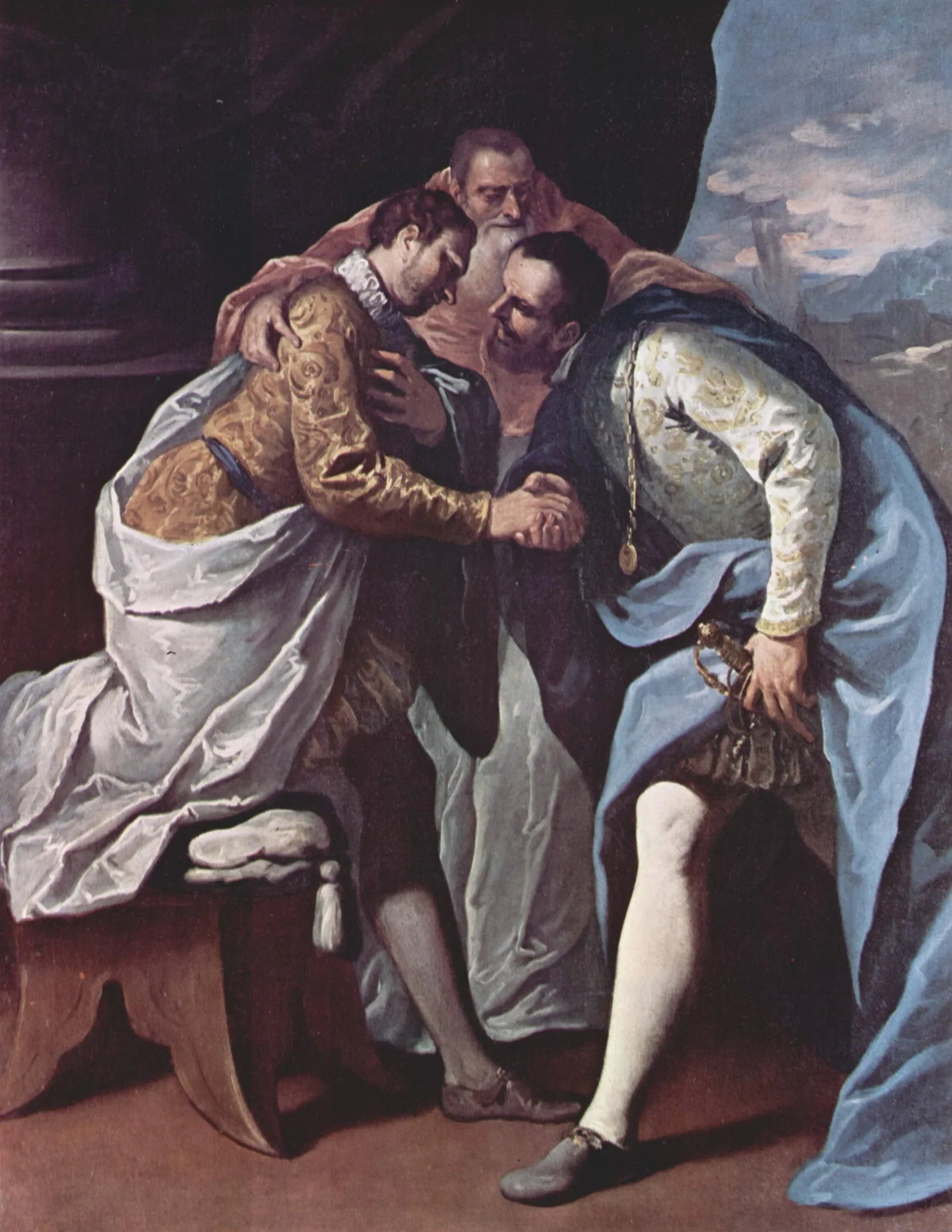 Paul III réconcilie François Ier et Charles Quint - Sebastiano Ricci image 1 reproduction réalisée par Alpha Reproduction