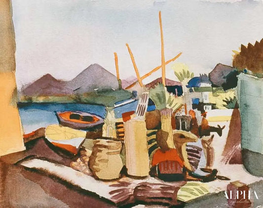 Paysage à Hammamet - August Macke - Reproductions de tableaux et peintures haut de gamme