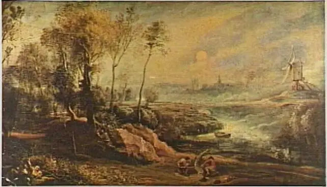 Paysage à l'oiseleur - Peter Paul Rubens image 1 tableau peint à l’huile sur toile